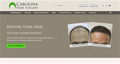 Desktop Screenshot of carolinahairsurgery.com